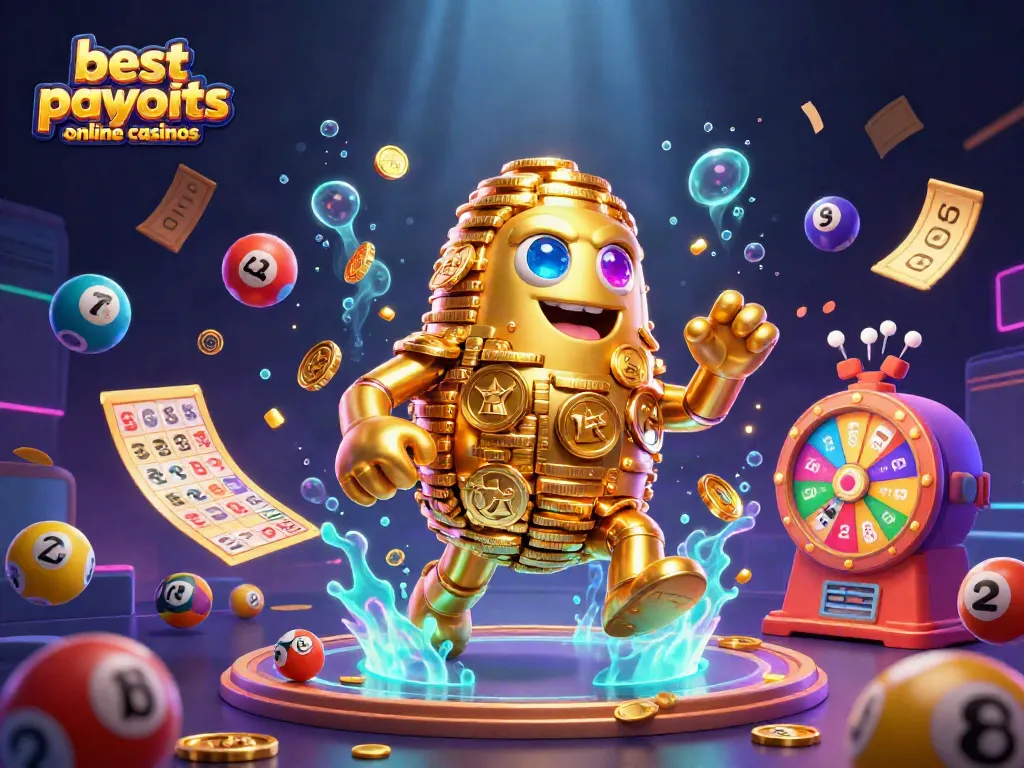 Experience the thrill at the best payouts online casinos with our vibrant, dynamic 3D casino illustration.