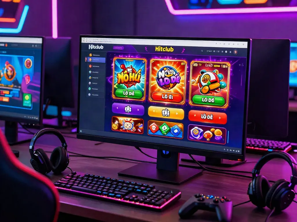 Dynamic Hitclub gaming interface showcasing vibrant casino games and engaging graphics.