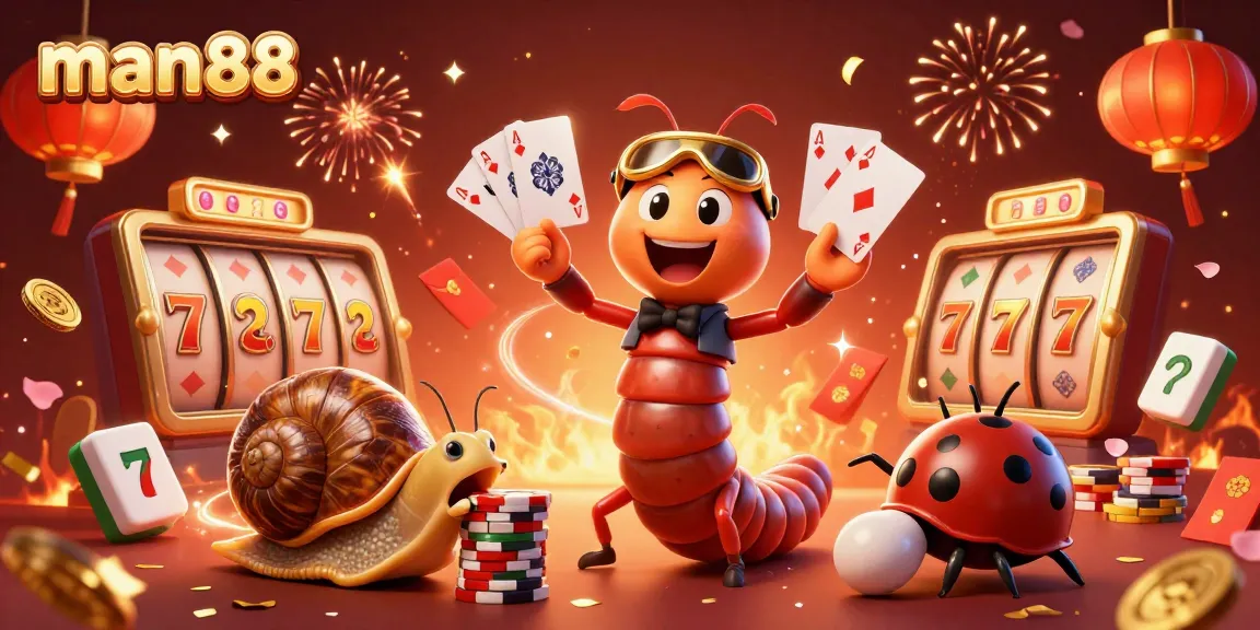 Experience thrilling gameplay with man88, featuring lively characters and vibrant casino elements.
