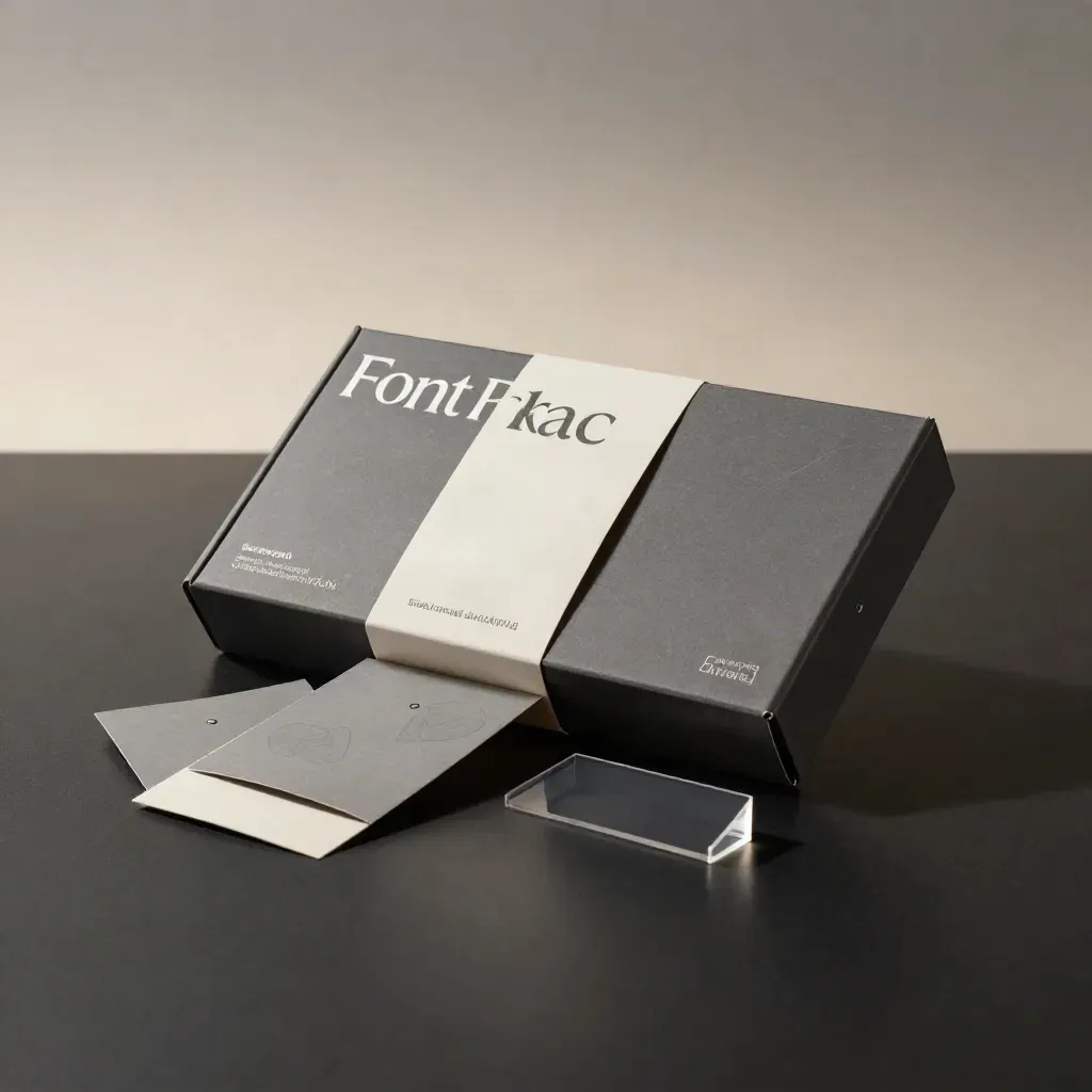 Sealed annual plan box with sample sleeves and a smoked acrylic spacer in a dramatic studio setup.