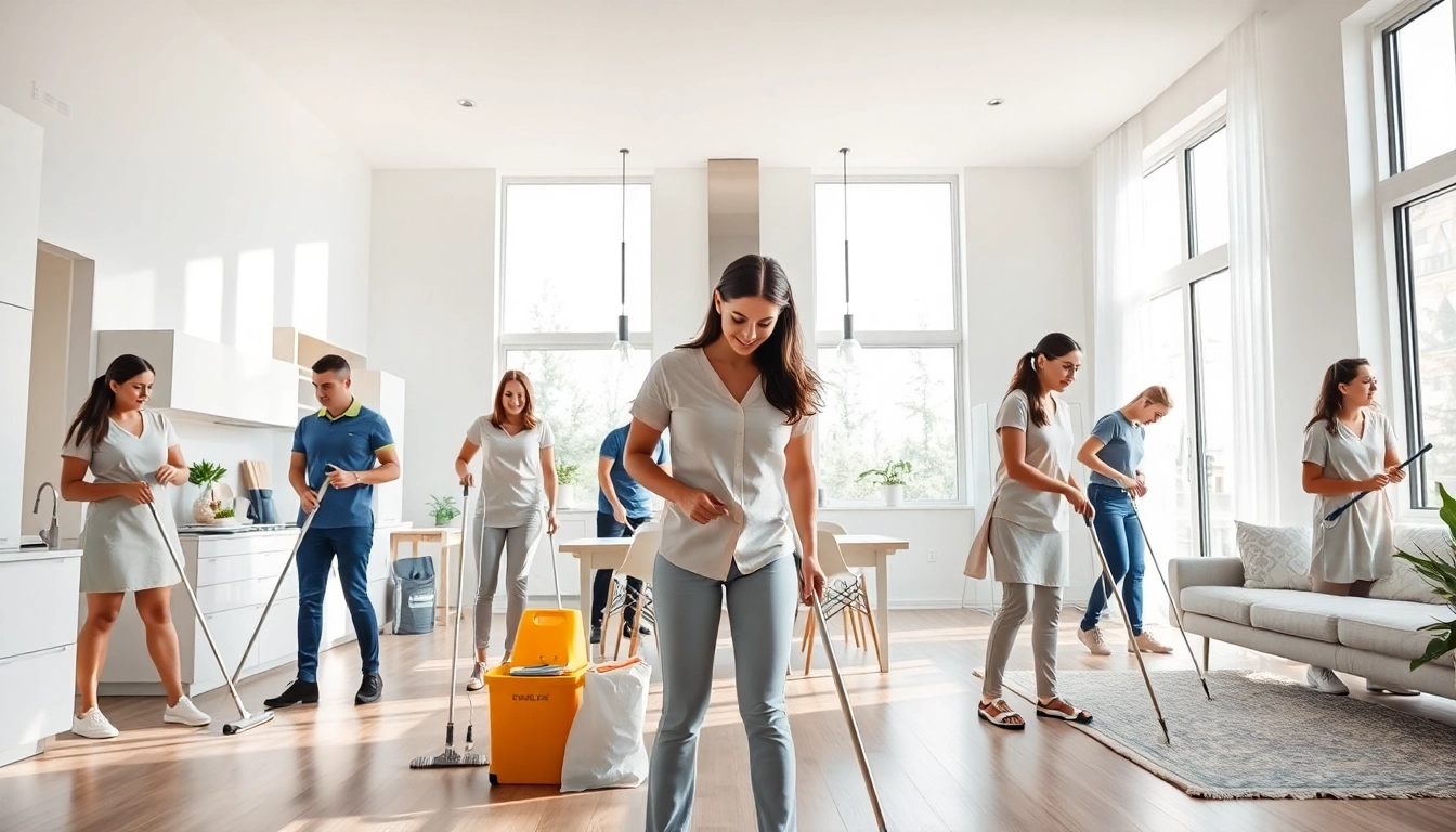 Engage top cleaning services calgary for a spotless and organized home with professional cleaners in action.