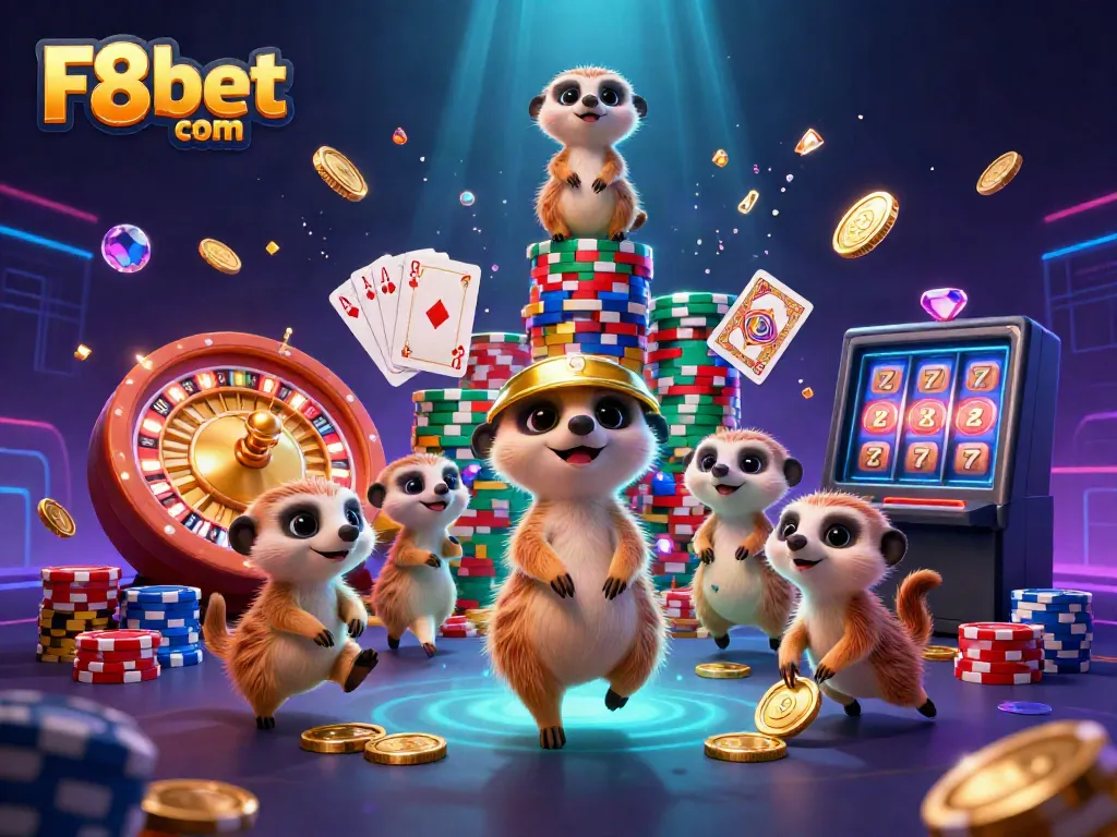 Experience vibrant fun with F8bet com as meerkats run an elaborate casino with dazzling game elements.