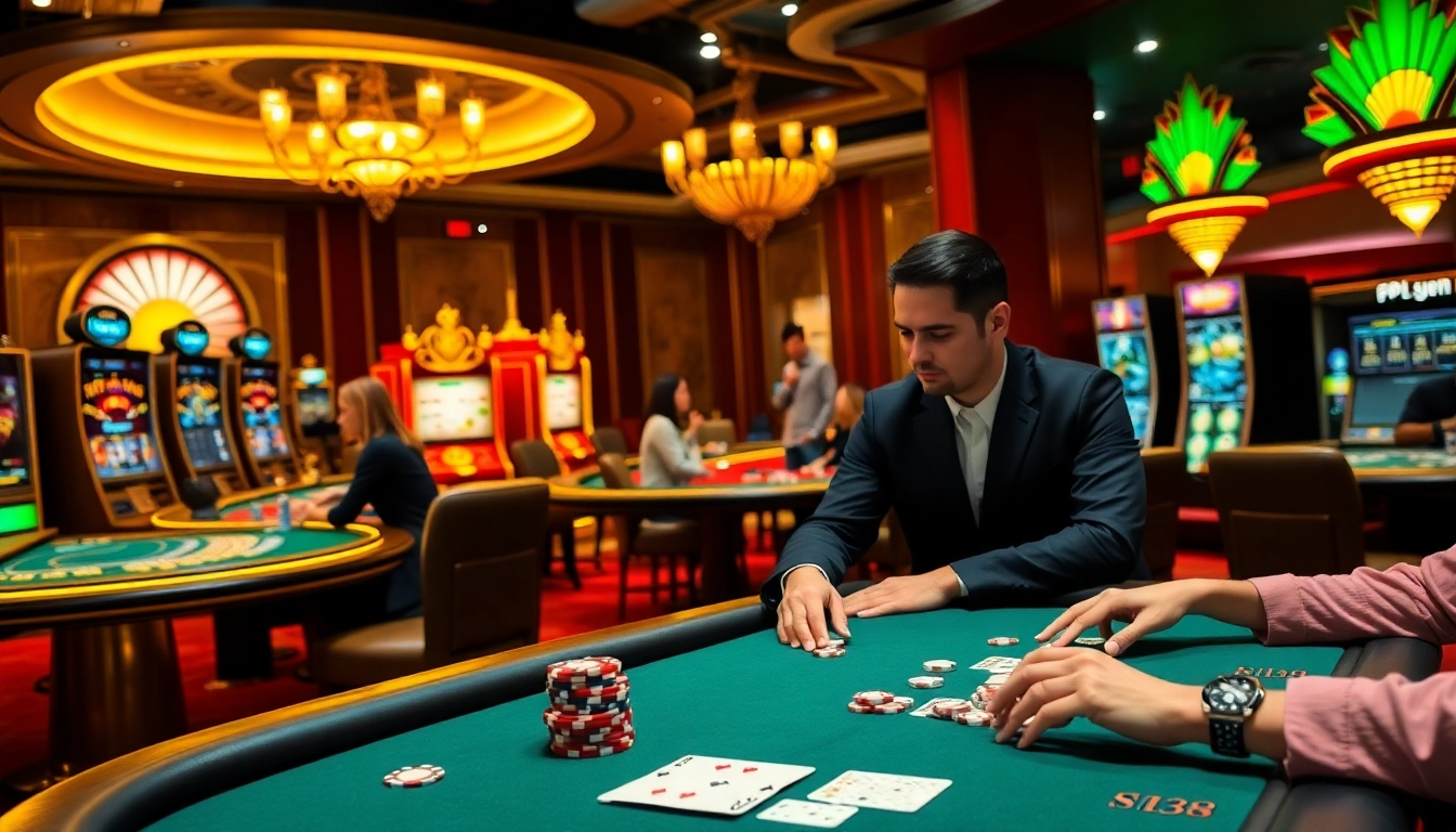 Engage with the NK88 top casino experience featuring lively games, dazzling slot machines, and professional dealers.