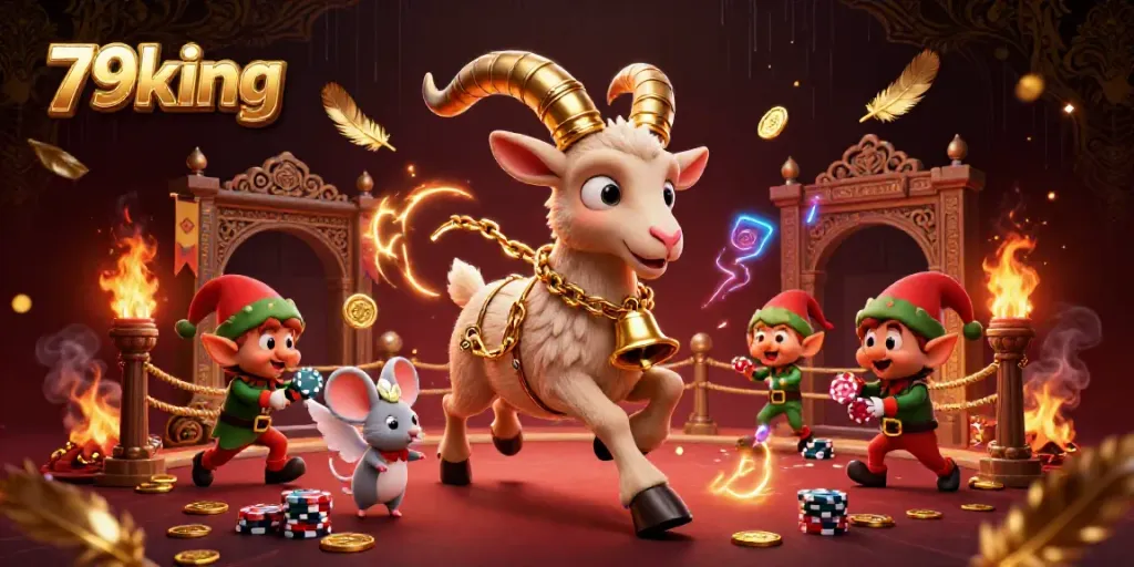 Experience the excitement of 79king with lively characters in a dynamic casino scene.
