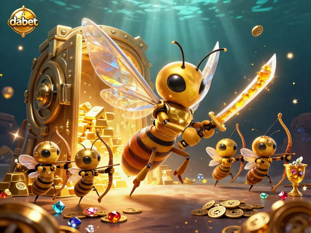Engage with dabet's thrilling casino experience, highlighting a samurai hornet battling for treasure and glory.