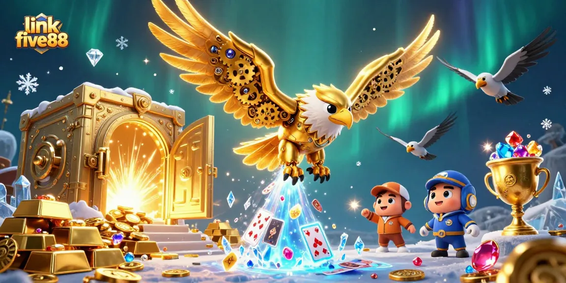 Experience dynamic gameplay with link five88, featuring a thrilling casino scene full of treasures.