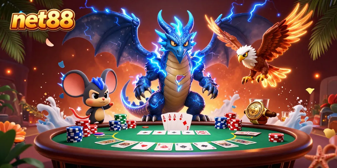 Join the action at net88 with thrilling poker tables and vibrant casino characters!