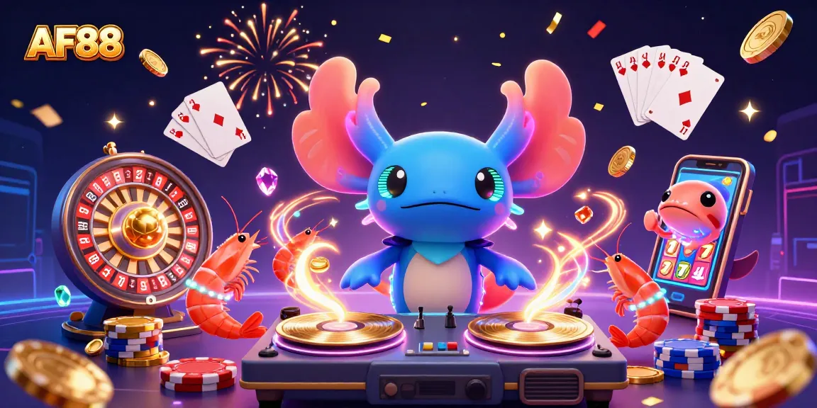 AF88 app illustrated with glowing characters and vibrant casino elements showcasing winning moments in 2026.