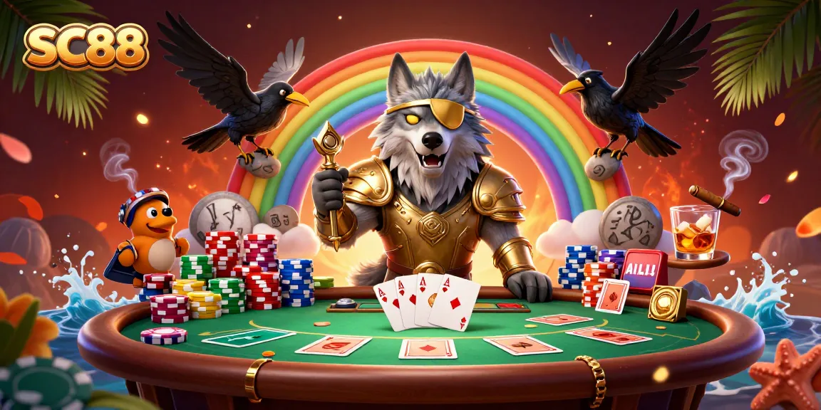 Engage in thrilling gameplay with SC88 casino chips and Norse-inspired characters.