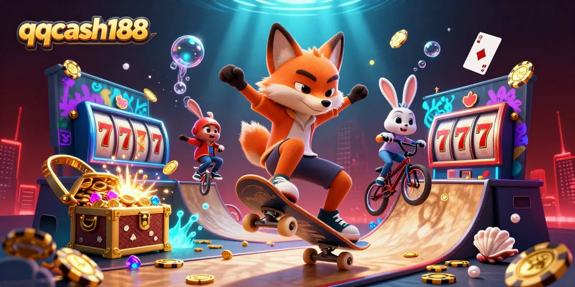 Experience thrilling gameplay at qqcash188 with vibrant casino graphics and dynamic characters.